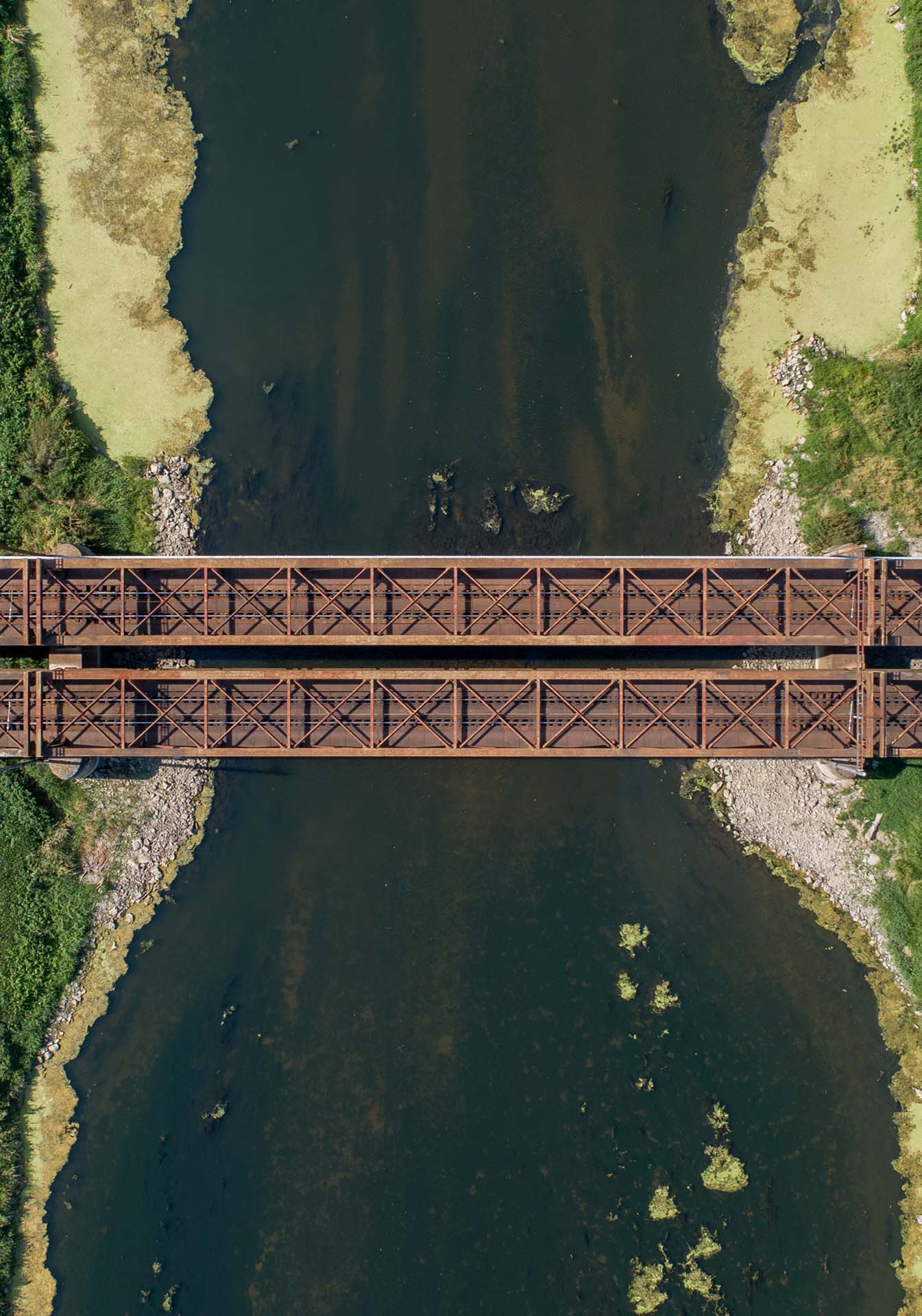 letecke foto z dronu most